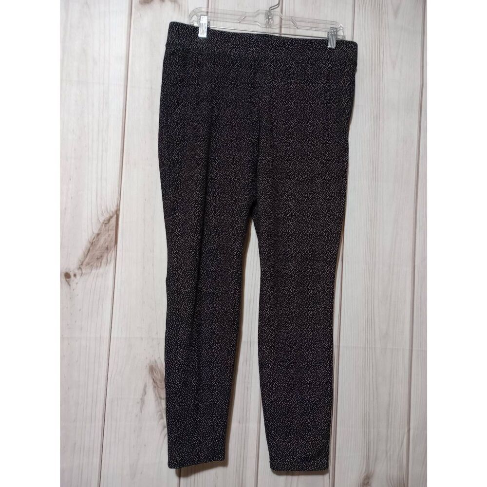 Old Navy Leggings Ladies Large Black White Comfort Waist